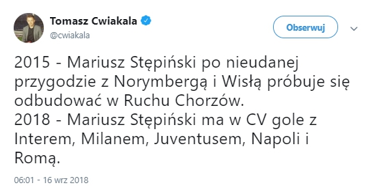 Mariusz Stępiński zrobił niezły progres!